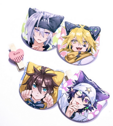 58×58mm(2.3×2.3'') CAT FACE SHAPE SUPPLIES FOR 1000 BADGES