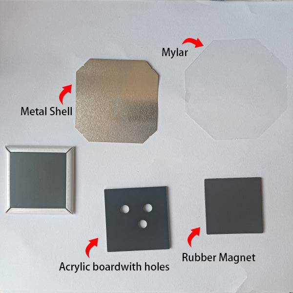 50×50mm(2×2'') SQUARE ACRYLIC SUPPLIES FOR 1000 MAGNETS