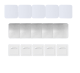 50×50mm(2×2'') Square White Plastic Badge Set