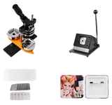 50×50mm(2×2'') Square White Plastic Badge Set