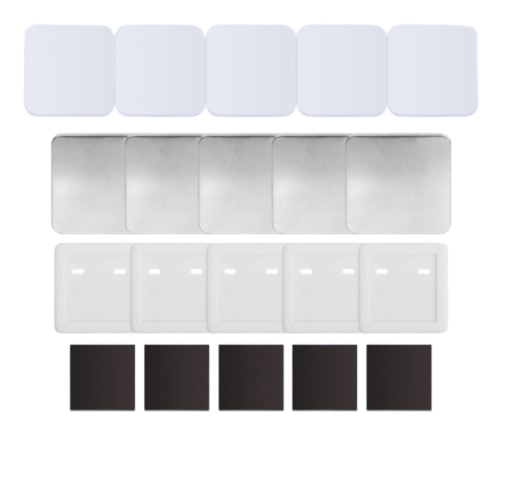 50×50mm(2×2'') SQUARE WITH ROUNDED CORNER WHITE PLASTIC SUPPLIES FOR 1000 MAGNETS