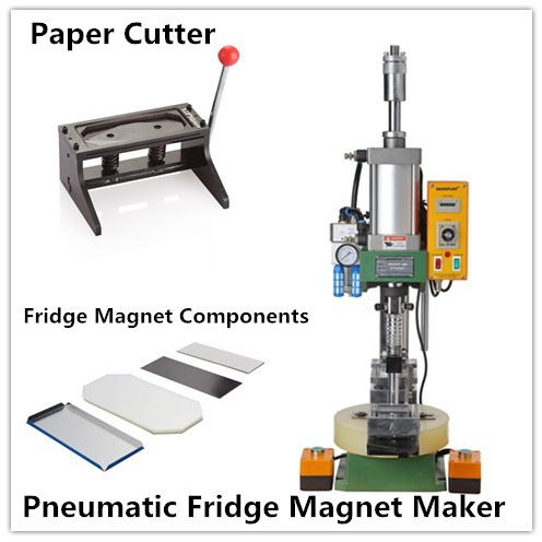 PP500 Pneumatic Magnet making machine with 120*50 mm mold ,cutter and 1000 pcs magnet components